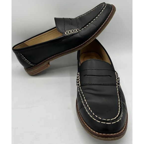 Sperry Top Sider Penny Loafers STS83932 Black Leather Size...